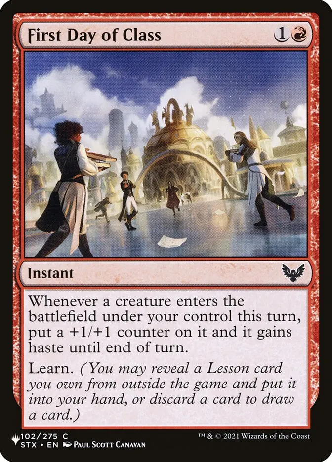 2020 The List First Day of Class #STX-102 common card image