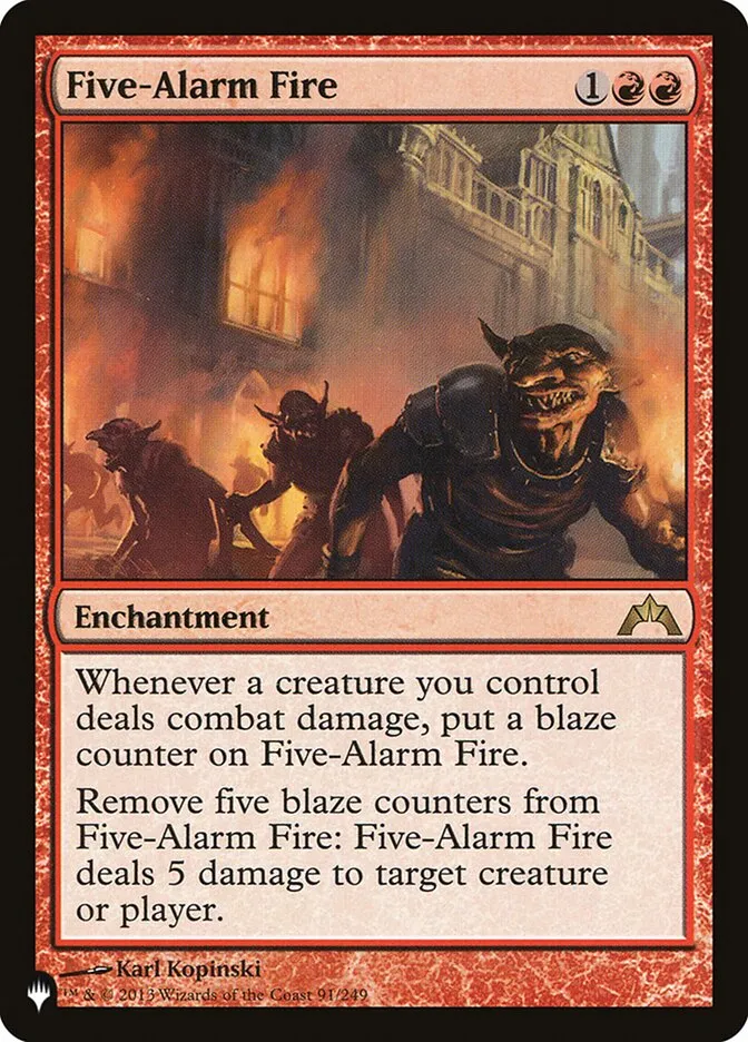 2020 The List Five-Alarm Fire #GTC-91 rare card image