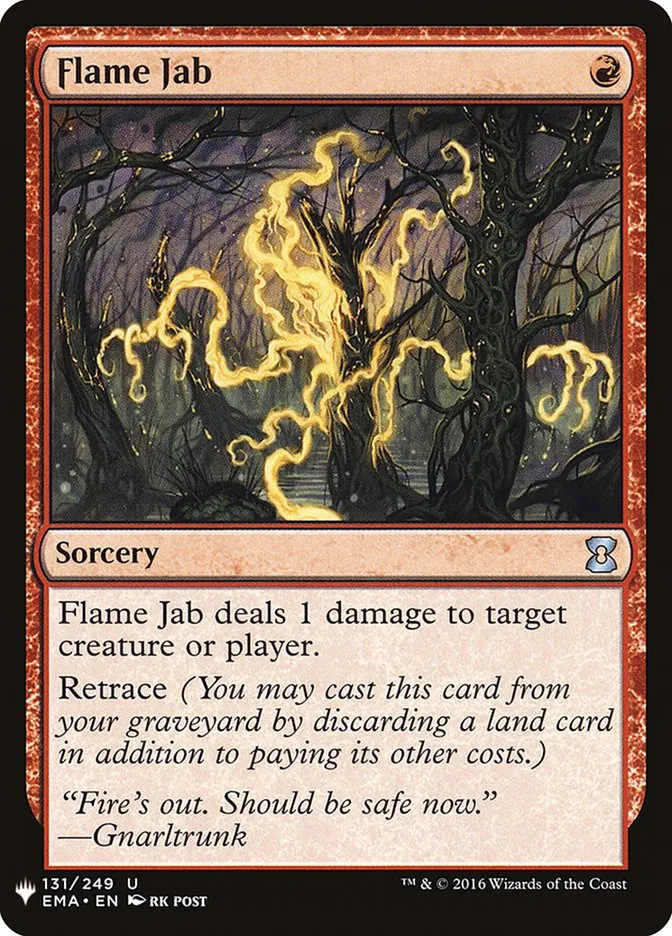 2020 The List Flame Jab #EMA-131 uncommon card image