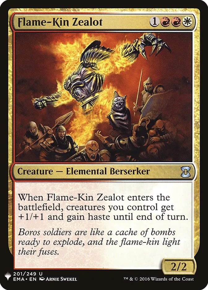 2020 The List Flame-Kin Zealot #EMA-201 uncommon card image