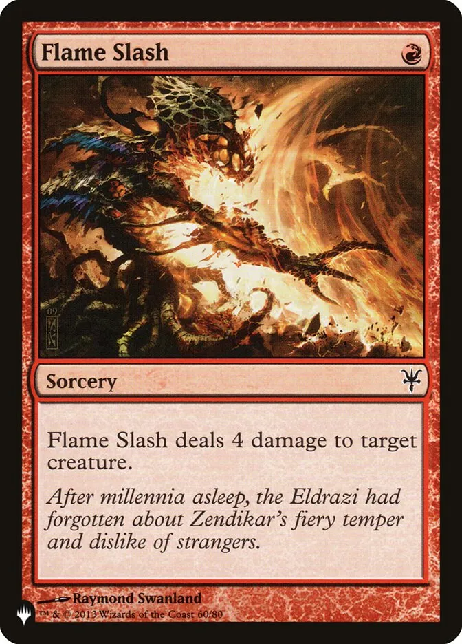 2020 The List Flame Slash common #DDK-60 common card image