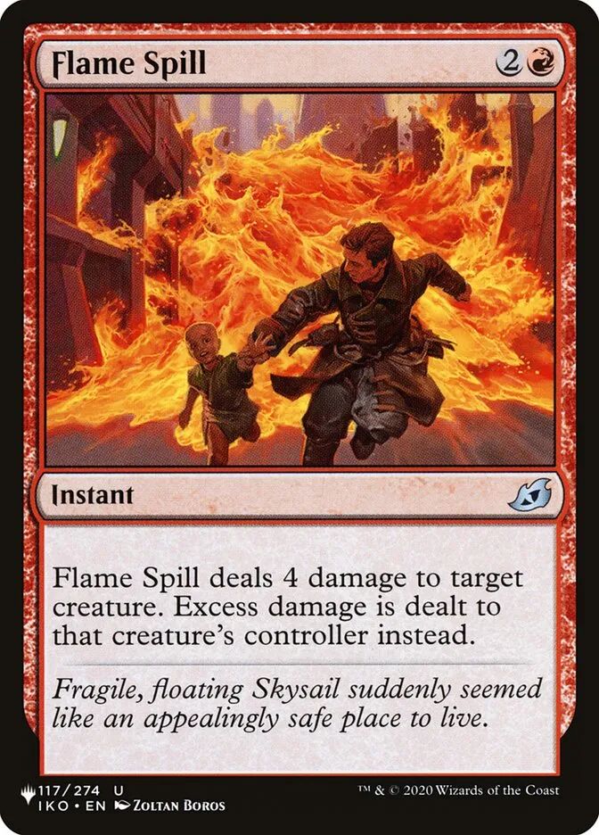 2020 The List Flame Spill #IKO-117 uncommon card image