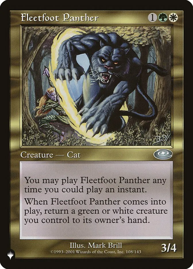 2020 The List Fleetfoot Panther #PLS-108 uncommon card image