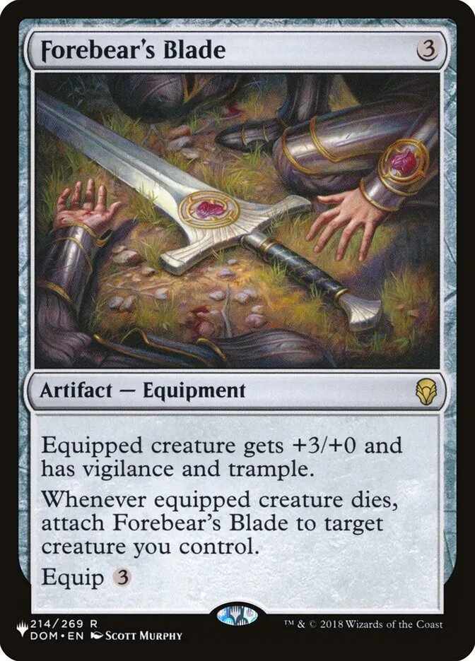 2020 The List Forebear's Blade #DOM-214 rare card image