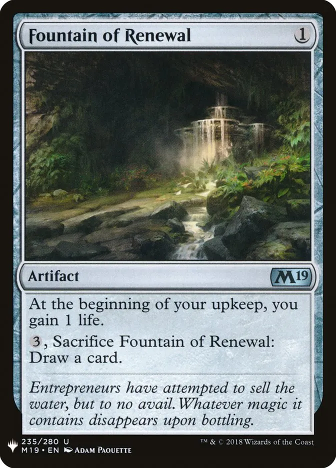 2020 The List Fountain of Renewal #M19-235 uncommon card image