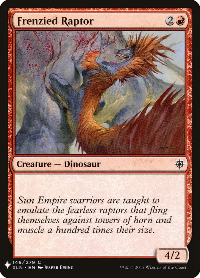 2020 The List Frenzied Raptor #XLN-146 common card image