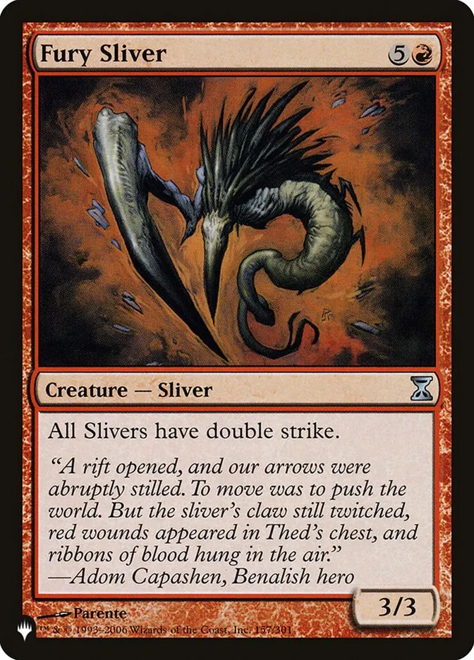 2020 The List Fury Sliver #TSP-157 uncommon card image