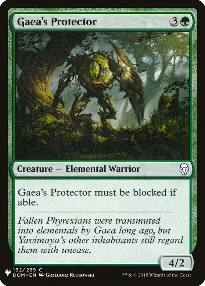 2020 The List Gaea's Protector common #DOM-162 common card image