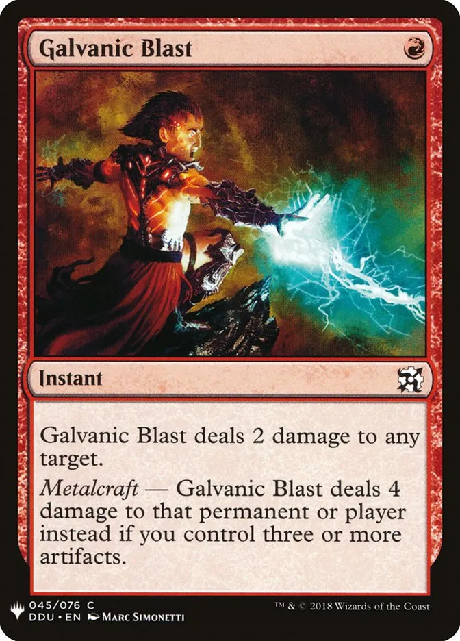 2020 The List Galvanic Blast common #DDU-45 common card image