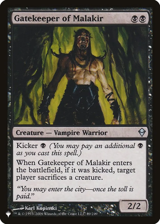 2020 The List Gatekeeper of Malakir #ZEN-89 uncommon card image