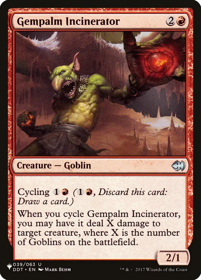 2020 The List Gempalm Incinerator #DDT-39 uncommon card image