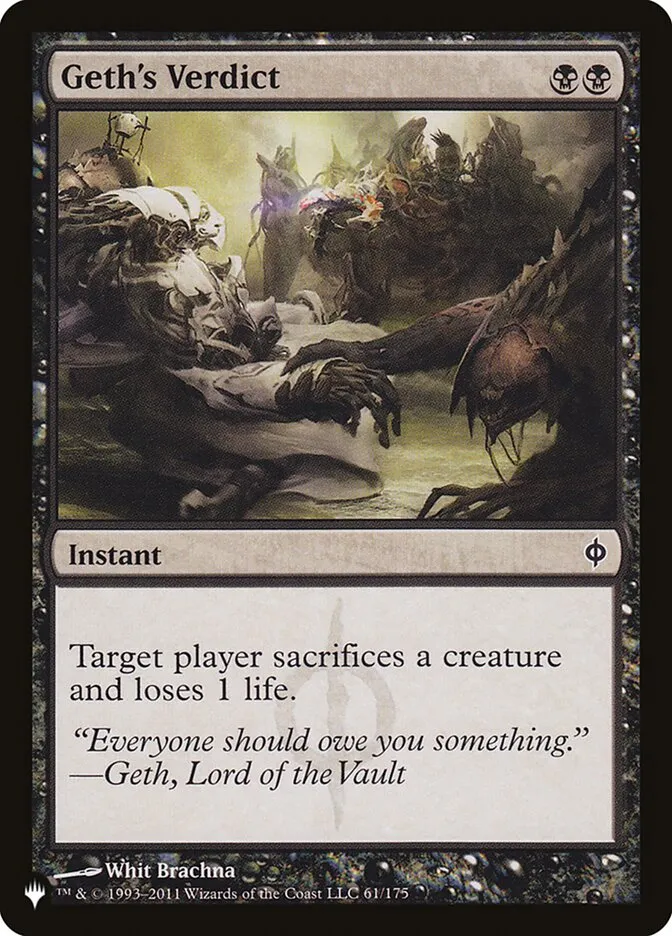 2020 The List Geth's Verdict #NPH-61 common card image