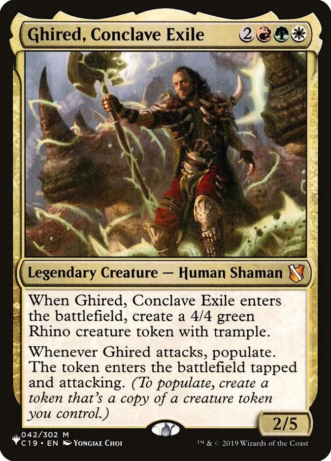 2020 The List Ghired, Conclave Exile mythic #C19-42 mythic card image