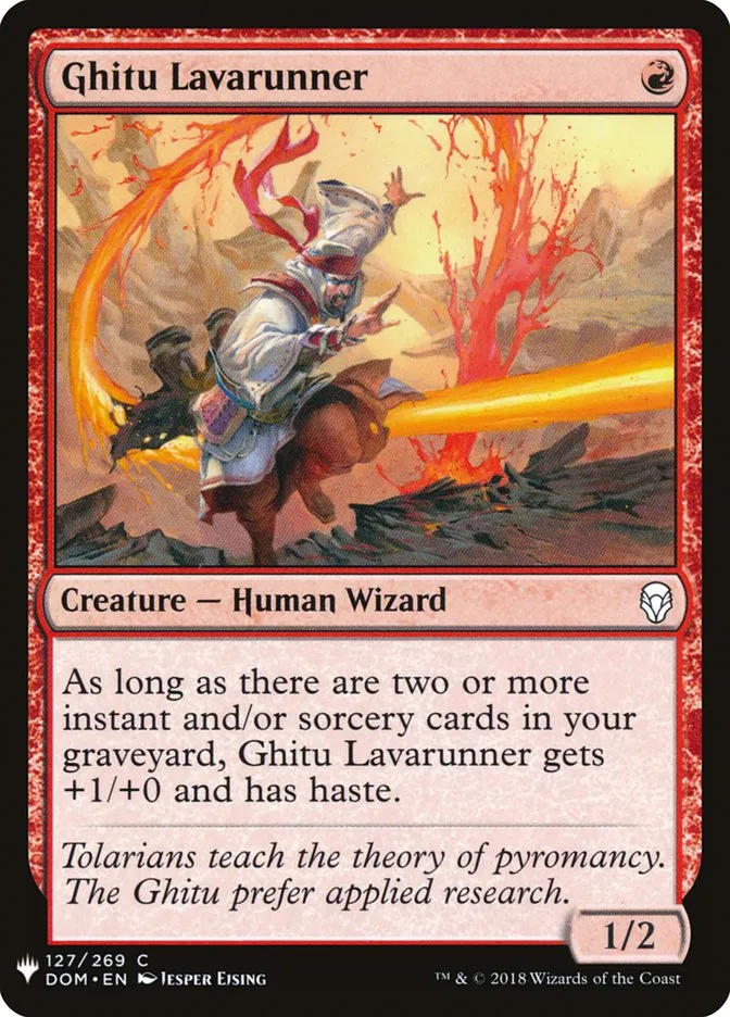 2020 The List Ghitu Lavarunner #DOM-127 common card image