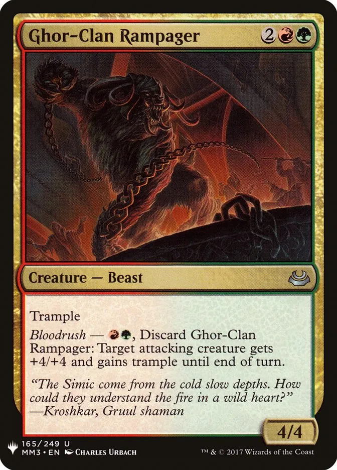2020 The List Ghor-Clan Rampager #MM3-165 uncommon card image