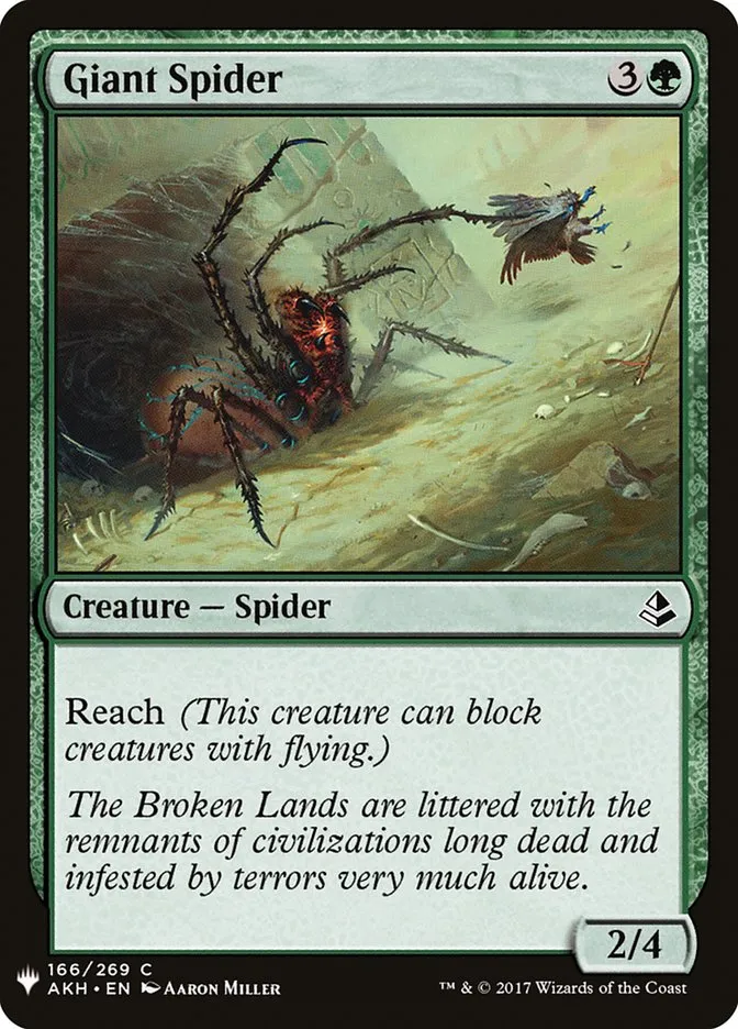 2020 The List Giant Spider #AKH-166 common card image