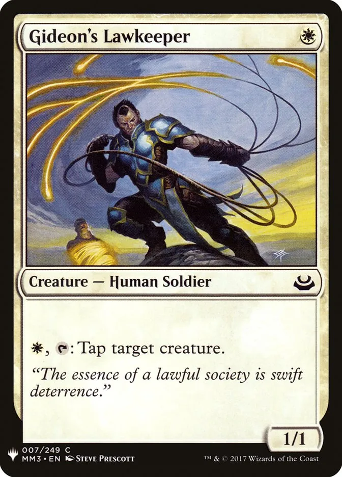 2020 The List Gideon's Lawkeeper #MM3-7 common card image