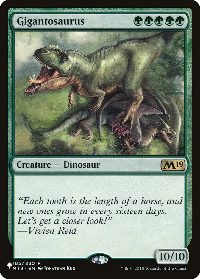 2020 The List Gigantosaurus #M19-185 rare card image