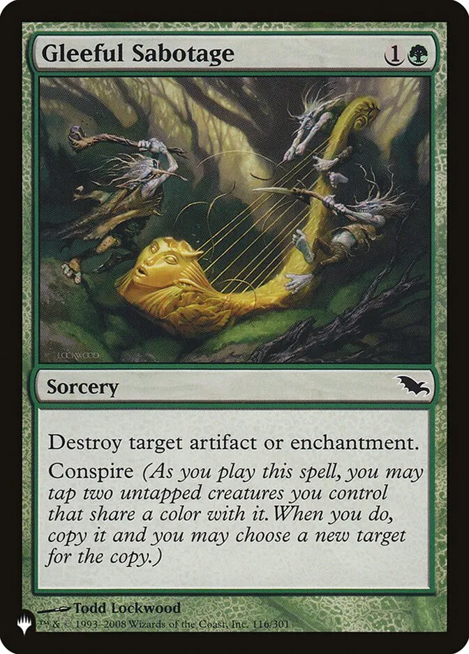 2020 The List Gleeful Sabotage #SHM-116 common card image
