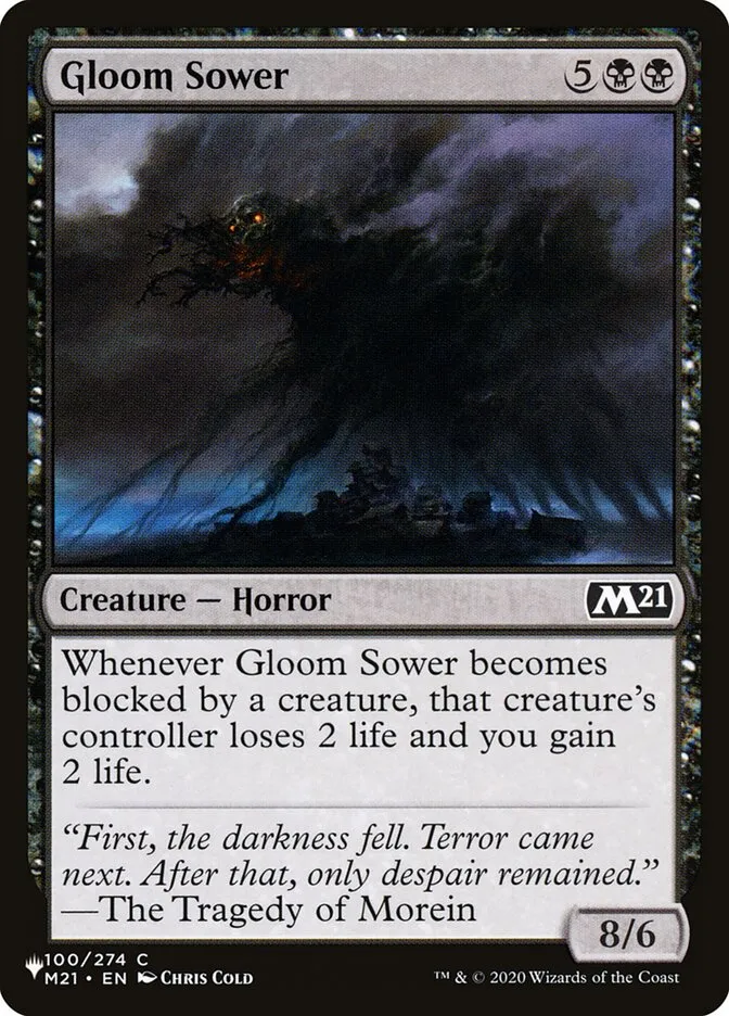 2020 The List Gloom Sower #M21-100 common card image