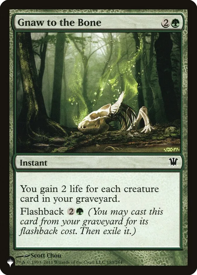 2020 The List Gnaw to the Bone #ISD-183 common card image