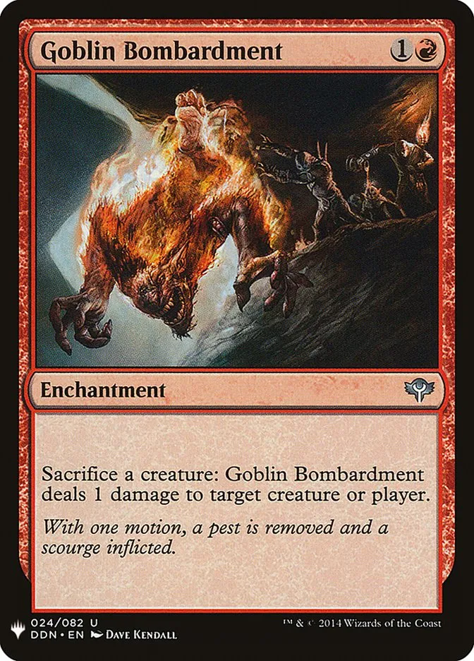 2020 The List Goblin Bombardment #DDN-24 uncommon card image