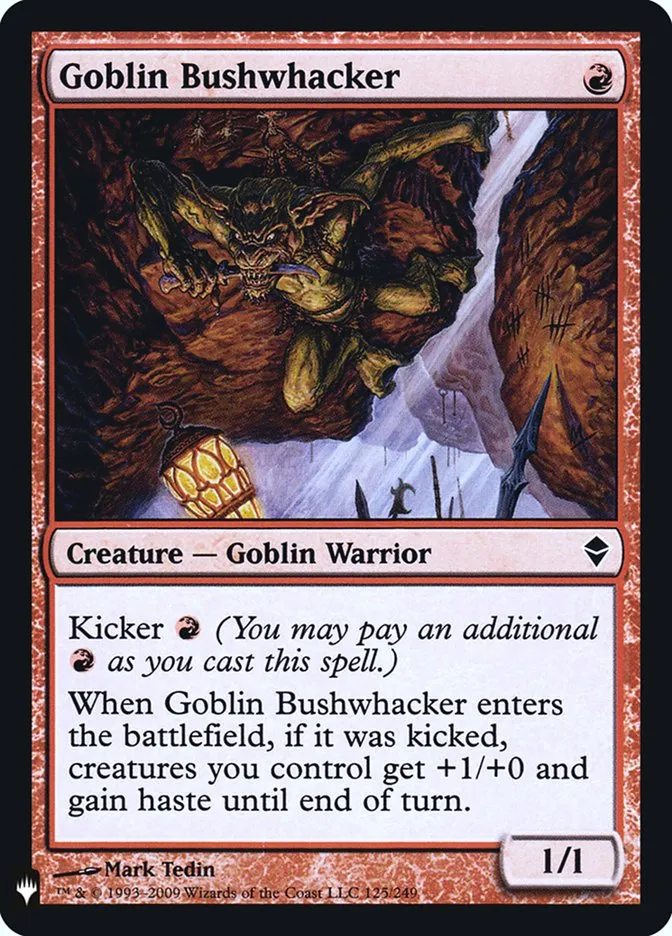 2020 The List Goblin Bushwhacker common #ZEN-125 common card image