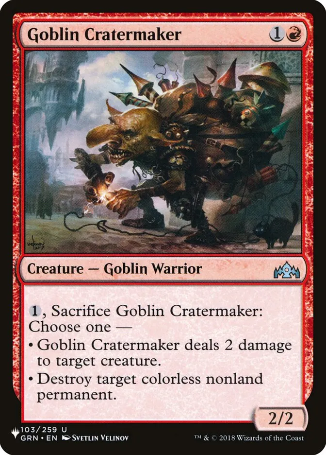 2020 The List Goblin Cratermaker #GRN-103 uncommon card image