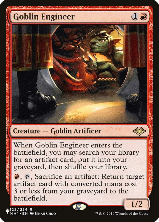 2020 The List Goblin Engineer #MH1-128 rare card image