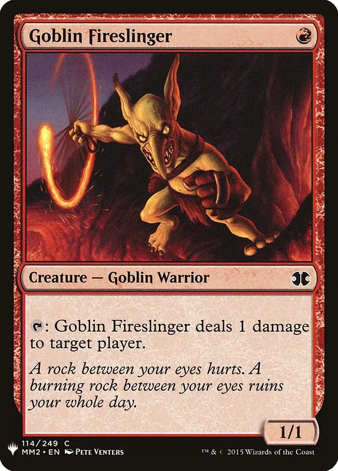 2020 The List Goblin Fireslinger #MM2-114 common card image