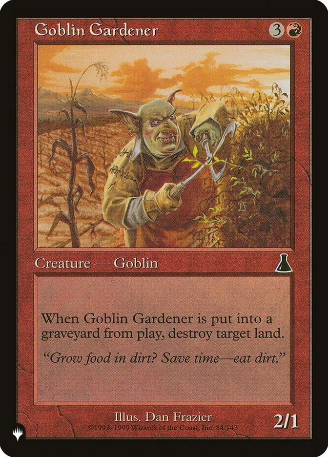 2020 The List Goblin Gardener #UDS-84 common card image