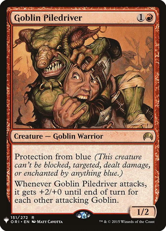2020 The List Goblin Piledriver #ORI-151 rare card image