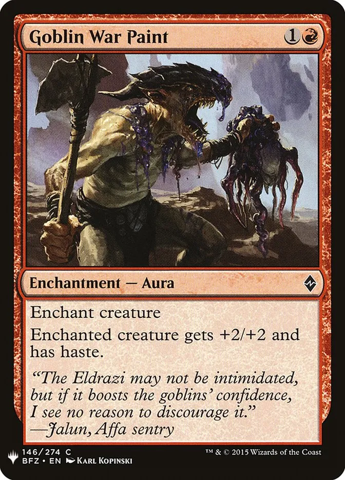 2020 The List Goblin War Paint #BFZ-146 common card image