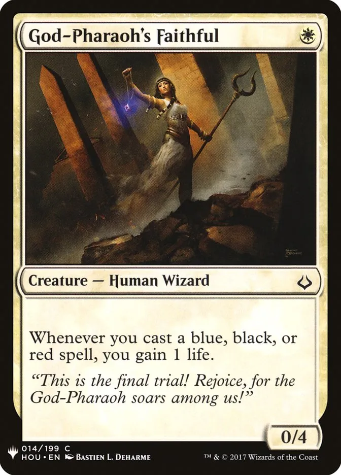 2020 The List God-Pharaoh's Faithful #HOU-14 common card image