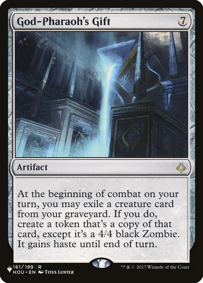 2020 The List God-Pharaoh's Gift #HOU-161 rare card image