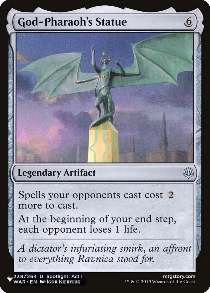 2020 The List God-Pharaoh's Statue #WAR-238 uncommon card image