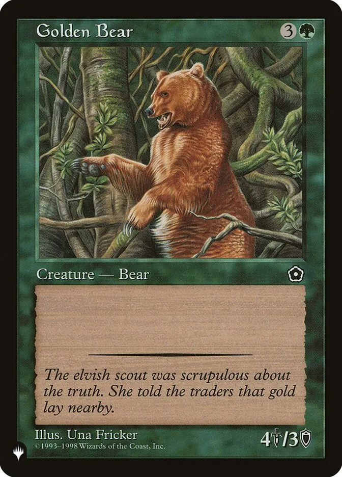 2020 The List Golden Bear #P02-127 common card image
