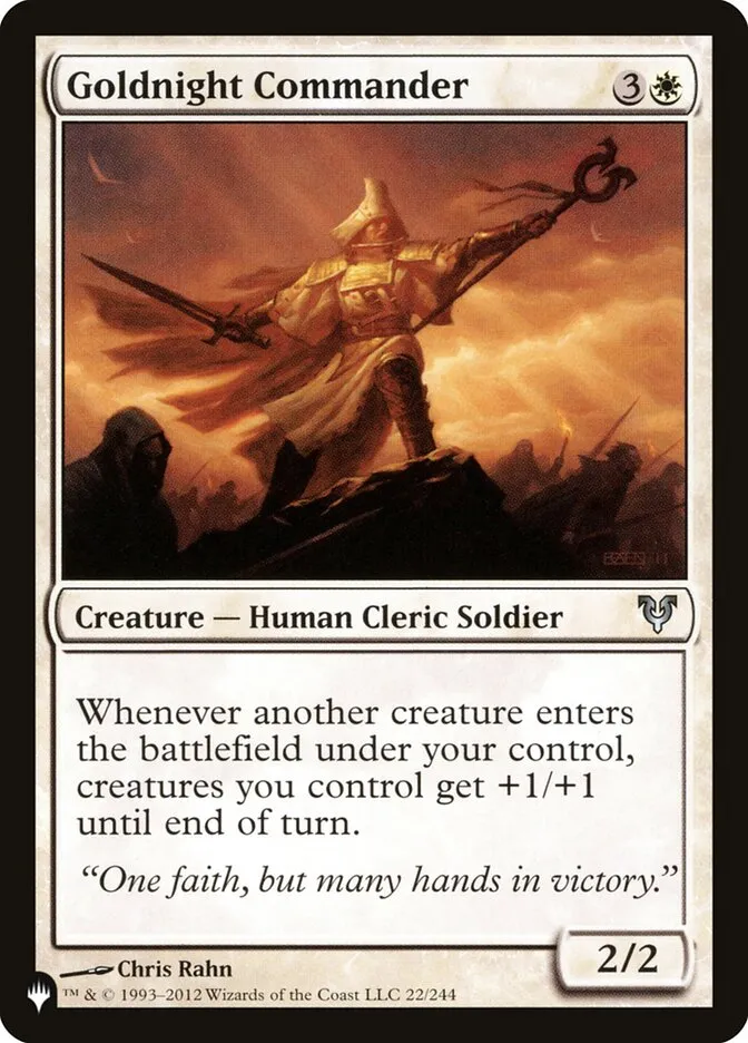 2020 The List Goldnight Commander #AVR-22 uncommon card image