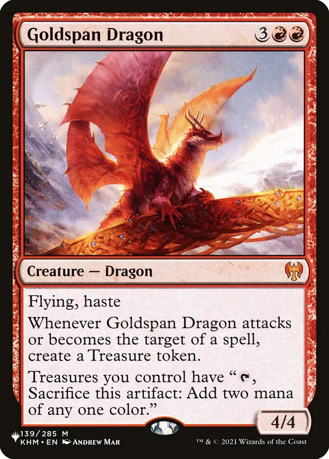 2020 The List Goldspan Dragon #KHM-139 mythic card image