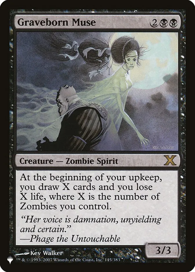 2020 The List Graveborn Muse rare #10E-145 rare card image