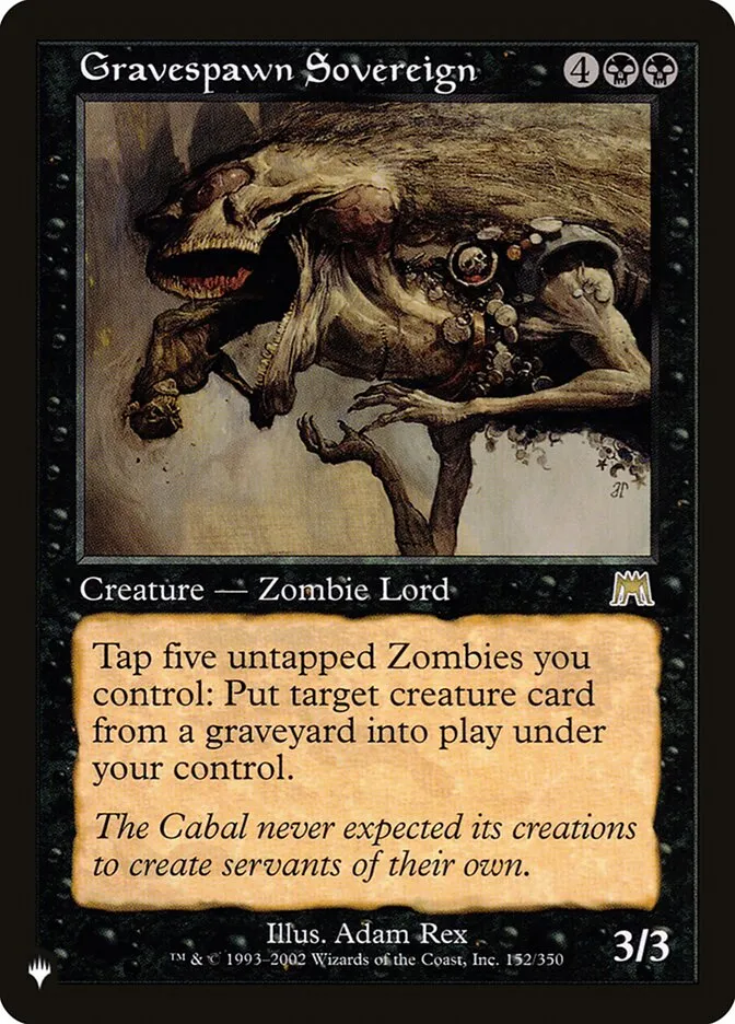 2020 The List Gravespawn Sovereign #ONS-152 rare card image