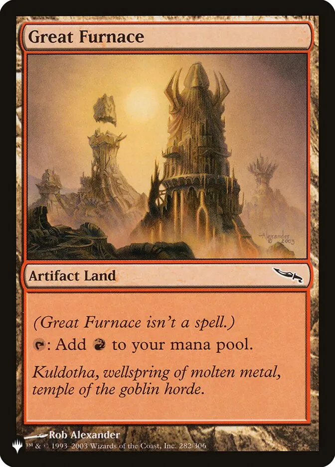 2020 The List Great Furnace #MRD-282 common card image