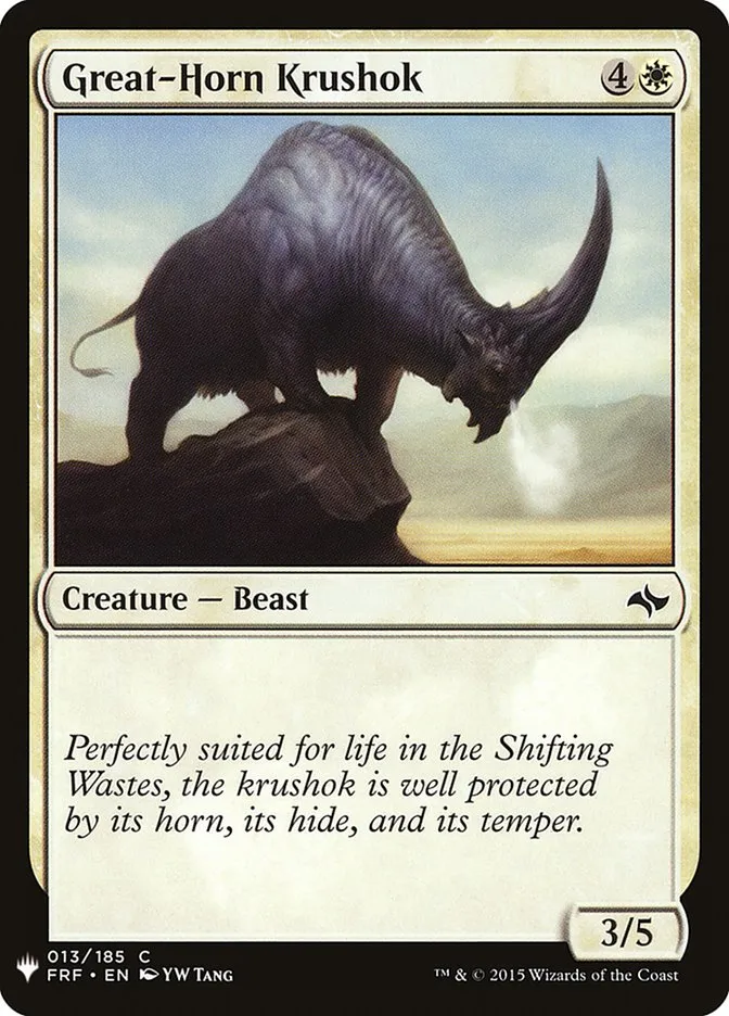 2020 The List Great-Horn Krushok #FRF-13 common card image