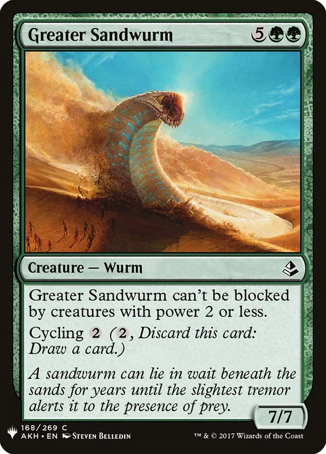 2020 The List Greater Sandwurm #AKH-168 common card image