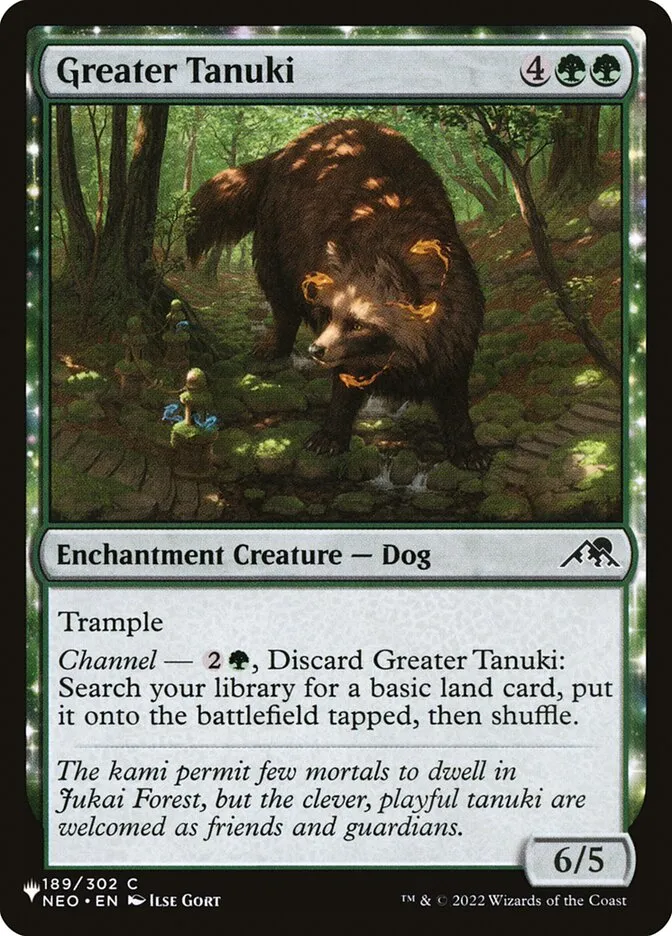 2020 The List Greater Tanuki #NEO-189 common card image
