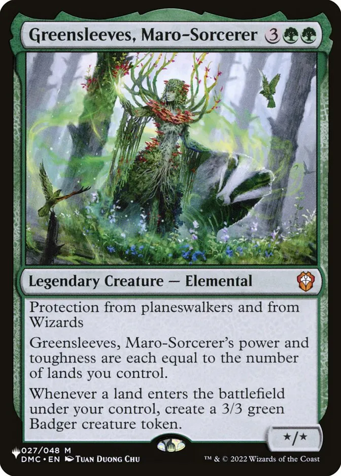 2020 The List Greensleeves, Maro-Sorcerer #DMC-27 mythic card image