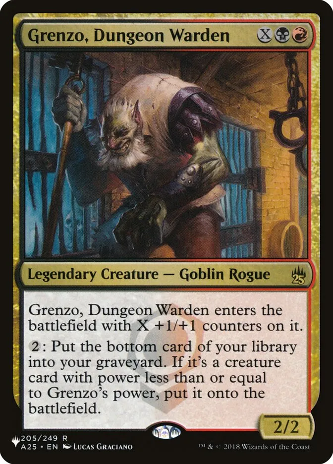 2020 The List Grenzo, Dungeon Warden #A25-205 rare card image