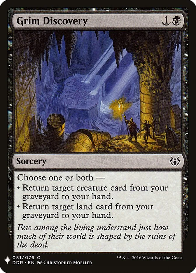 2020 The List Grim Discovery common #DDR-51 common card image