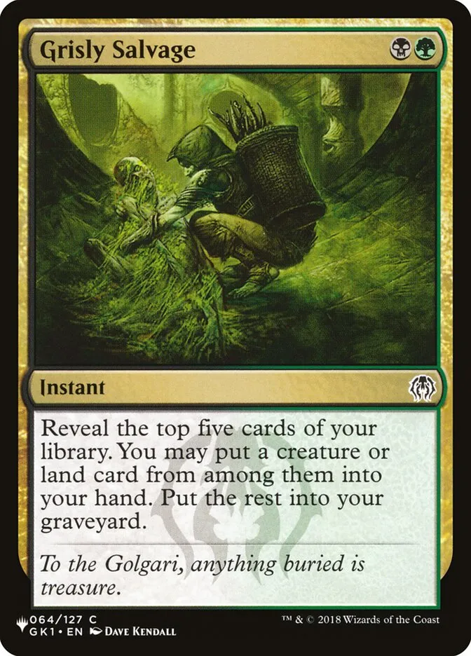 2020 The List Grisly Salvage #GK1-64 common card image