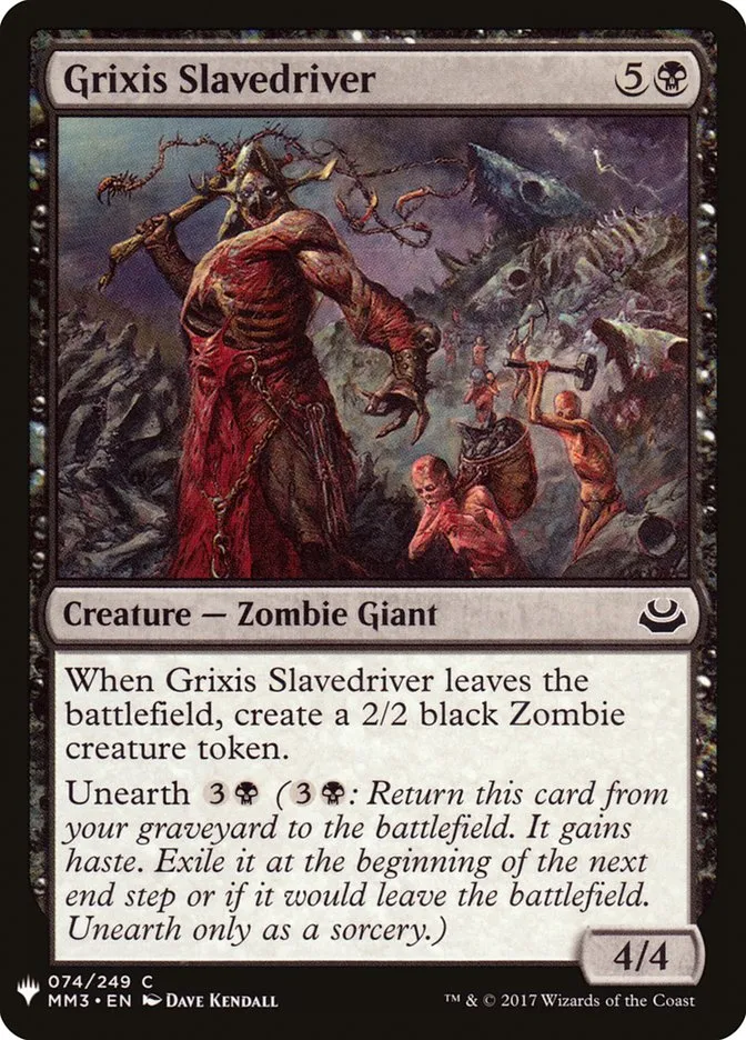 2020 The List Grixis Slavedriver common #MM3-74 common card image